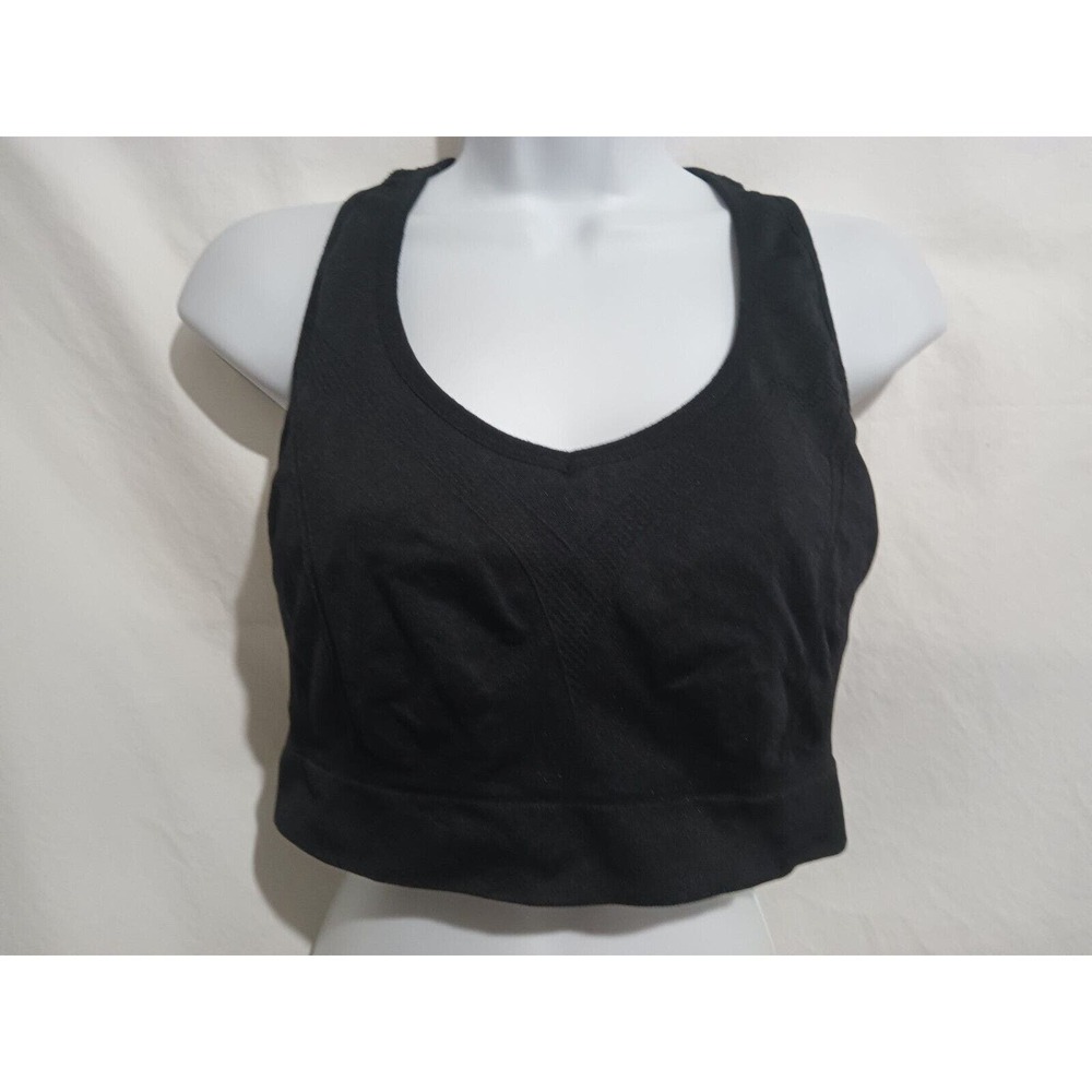 Match Size 3XL Black Stretch Racerback Keyhole Pullover Sport Bra